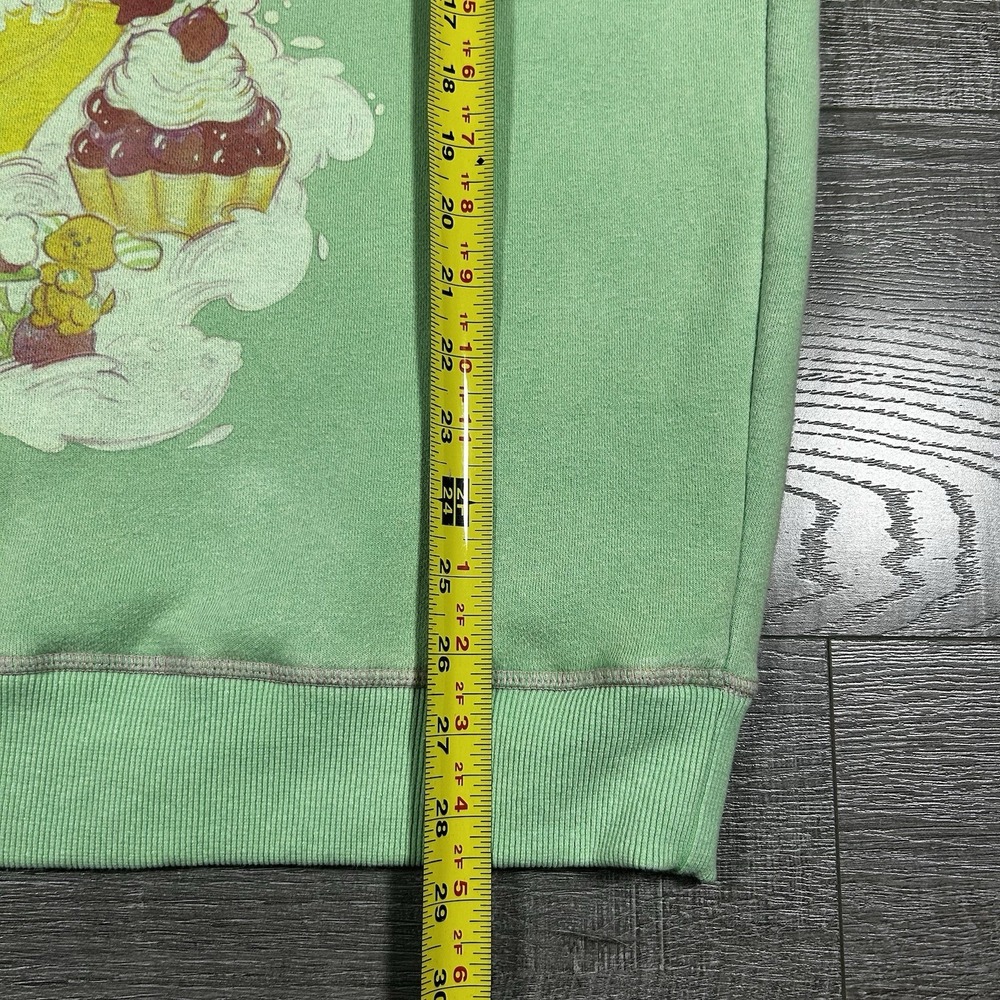 Dolls Kill x Strawberry Shortcake Hoodie Womens L Green Pullover Graphic Fleece - Picture 3 of 9